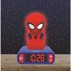 LEXIBOOK - Réveil veilleuse Spiderman - Sons et mélodies, écran LCD rétro-éclairé et lumineux - Bleu, Rouge