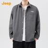 JEEP Men's American Style Loose Fit Long Sleeve Shirt
