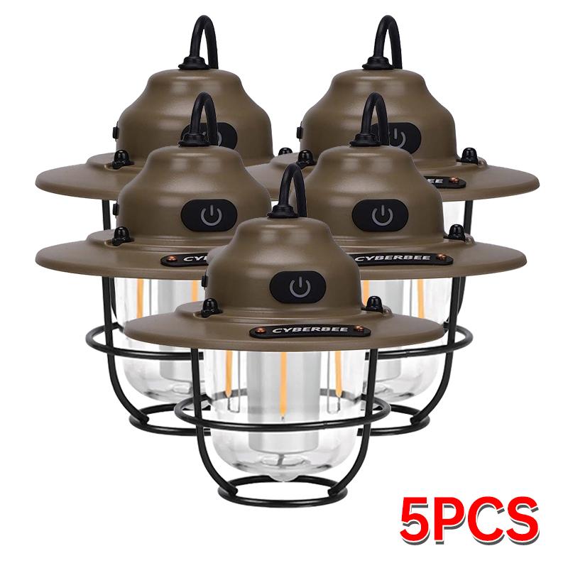 Outdoor Portable Handheld Light with Long Lifespan Tent Light Hanging Light Typec Rechargeable Flashlight Waterproof Light