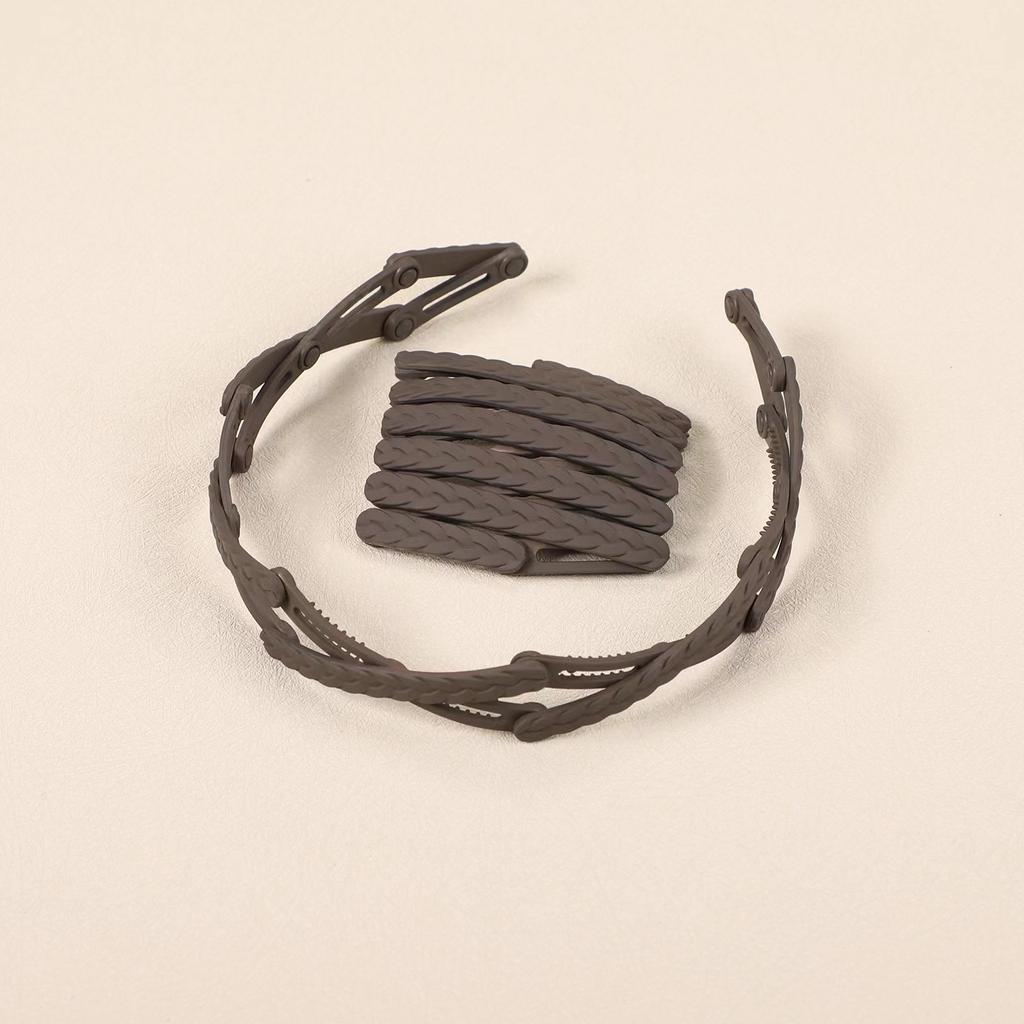 Creative Foldable Hairbands Women Retractable Portable Telescopic Toothed Non-slip Ear of Wheat Hair Tie Stretchable Headwear