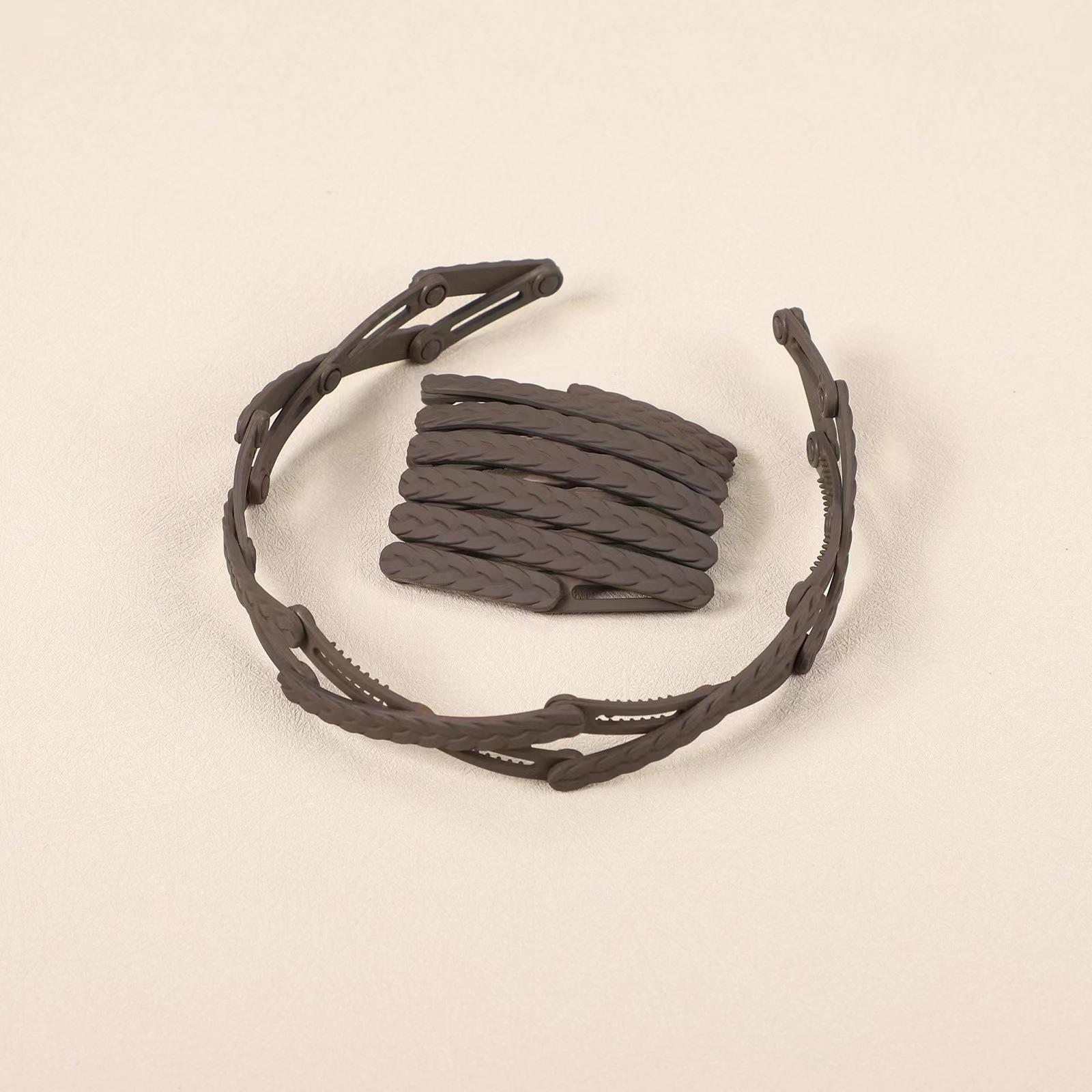 

Креативные складные повязки для волос женские выдвижные портативные телескопические зубчатые нескользящие повязки для волос в виде колоса пшеницы растягивающиеся головные уборы 1PCS жёлтый