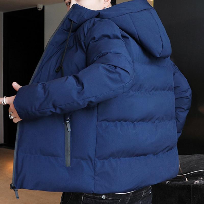 Men's Autumn and Winter Thickened Hooded Warm Down Jacket Short Top Coat Outdoor Windproof Jacket