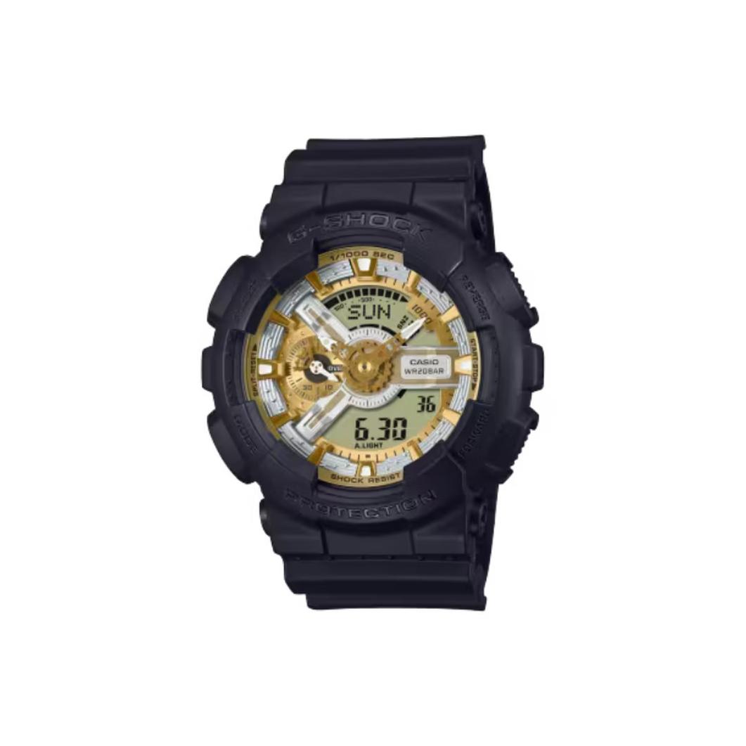

CASIO Unisex Liquid Crystal/Analog Dual Display Series Gold Watch GA-110CD-1A9PR GA-110CD-1A9PR Gold Regular Watch Box