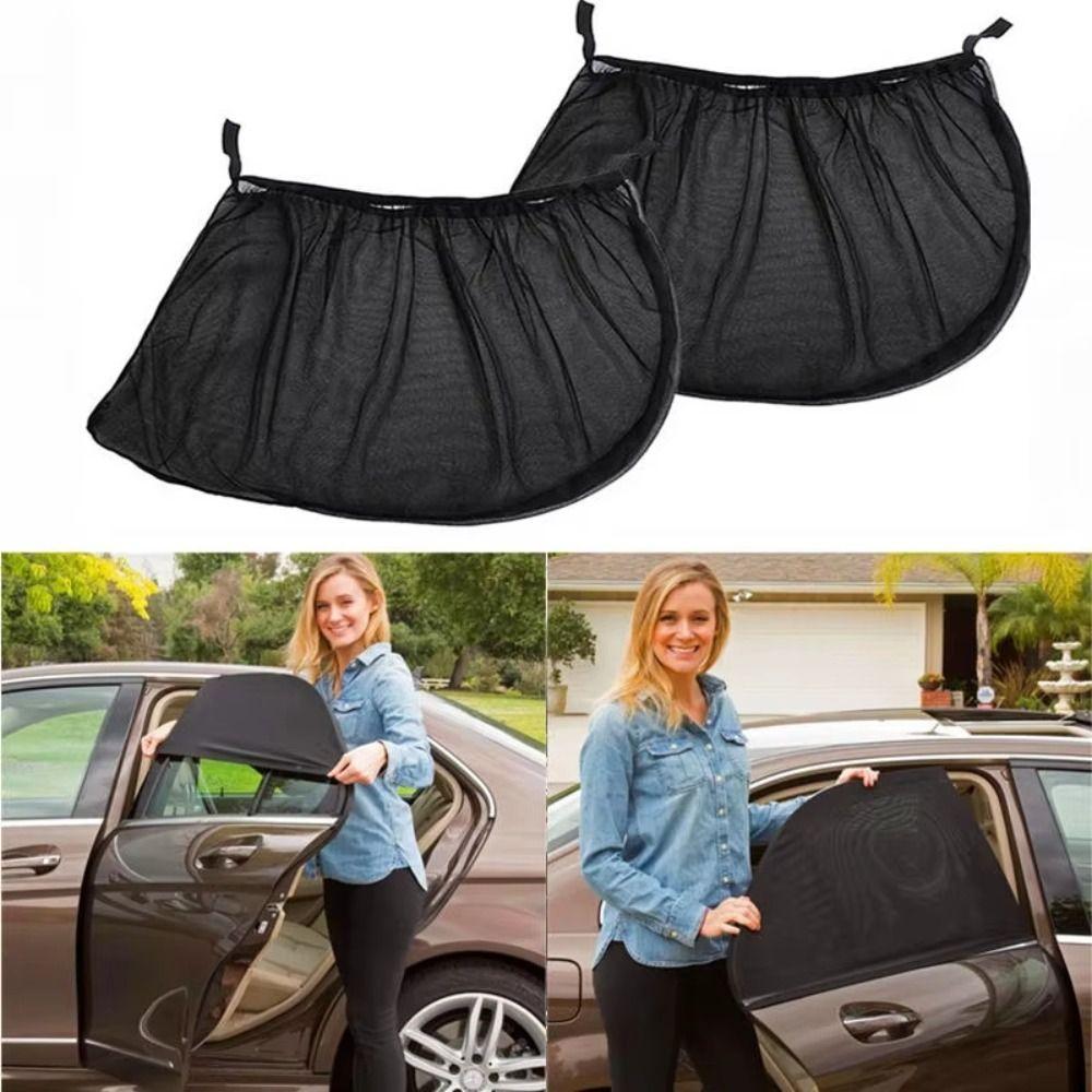 2Pcs UV Protection Side Window Shades Universal Fit SUV Curtains  Auto Accessories