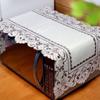 White Embroidered Lace Tablecloth Fabric Floral Dining Tables Cover Dust Cover  Tea Table