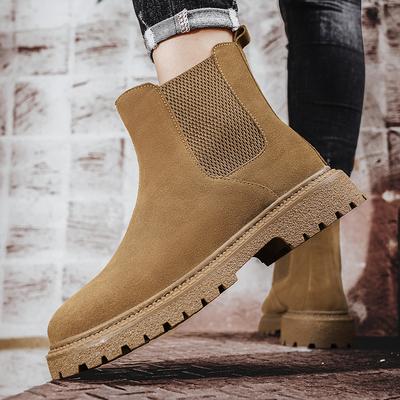 Autumn Winter High-Top Leather Shoes Versatile Men's Ankle Boots  Fashion Business Casual Shoes Comfy Male Formal Chelsea Boots