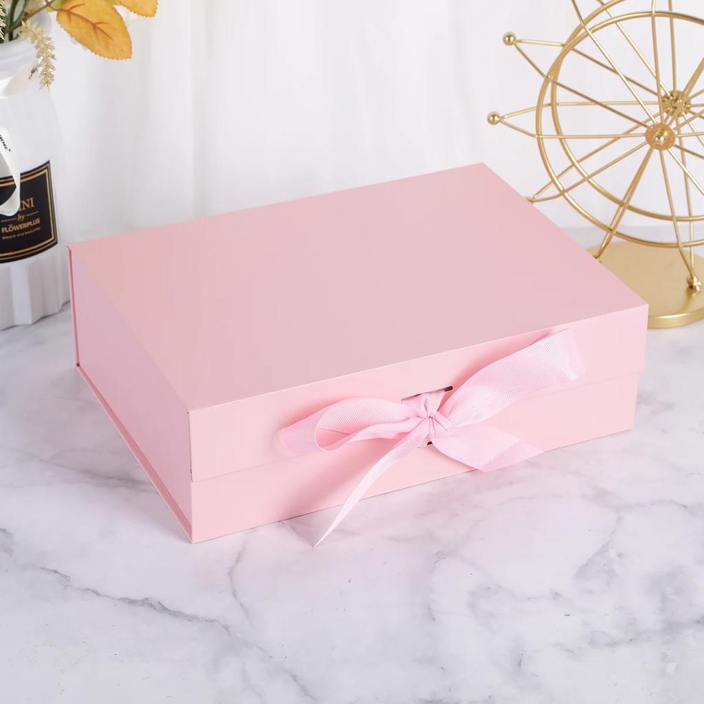 1pc- Folding Integrated Fashion Birthday Gift Box Empty Box Clamshell Clothes Packing Box