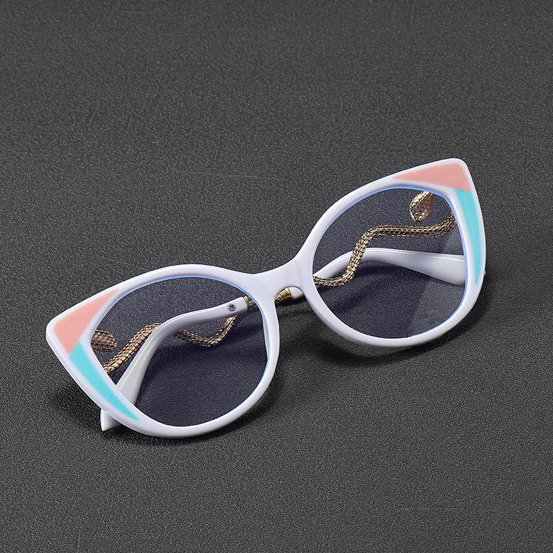 

Vintage Snake Cat Eye Glasses Women Prescription Anti Blue Light Photochromic Lens Myopia Reading Optical Frame 0