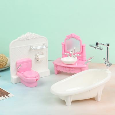 Doll Simulation Bathtub Wash Basin Toilet Matching Model Children Girl Toys
