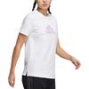 Adidas Printed Logo Cotton Crew Neck T-Shirt Women Tops White HM7045