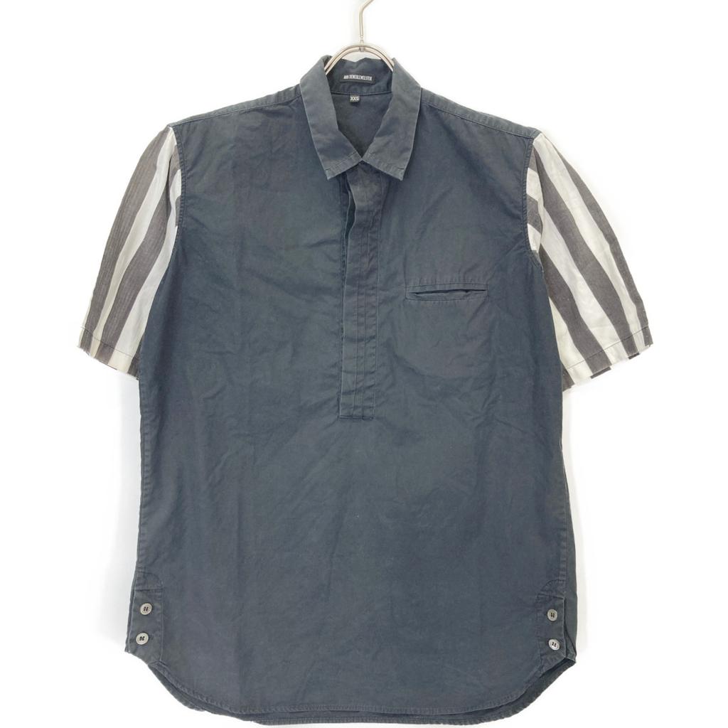 ANN DEMEULEMEESTER 2008 Navy Switch Pullover Shirt tops XXS Navy systemUsed