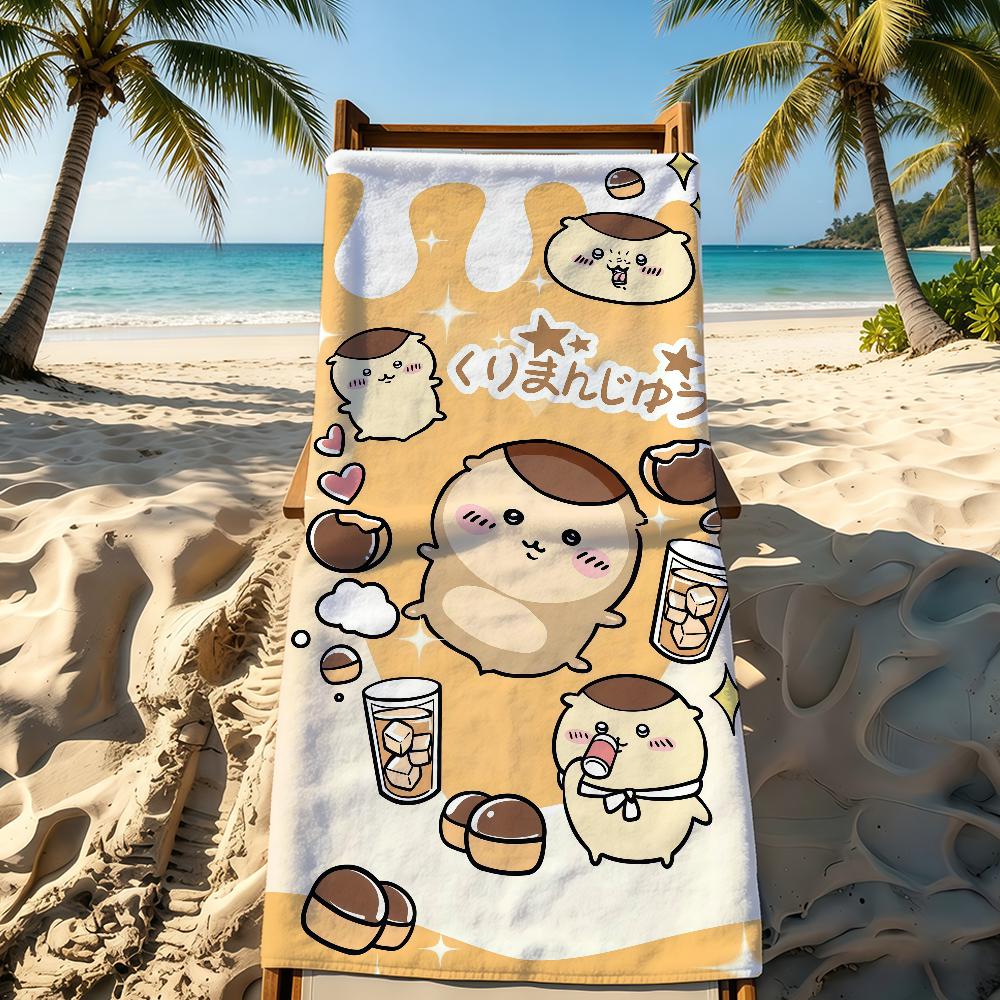 Cartoon Towel For Outdoor Camping Beach Towel Cute Super K-Kurimanju-Es Absorbent Quick-Drying Summer Towel