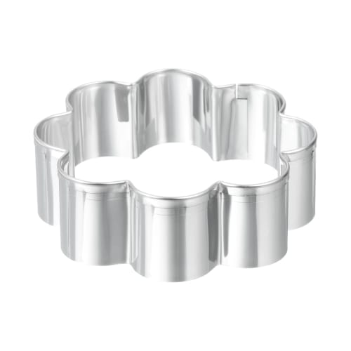 uxcell Set of 1 Stainless Steel Silver Tone Double Flower Cookie Cutter, 1" x 3