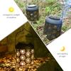 Tomshine Solar Lantern Outdoor Hanging Light Retro Metal Decorative Light Hollowed Out Flower Pattern Garden Landscape Lighting