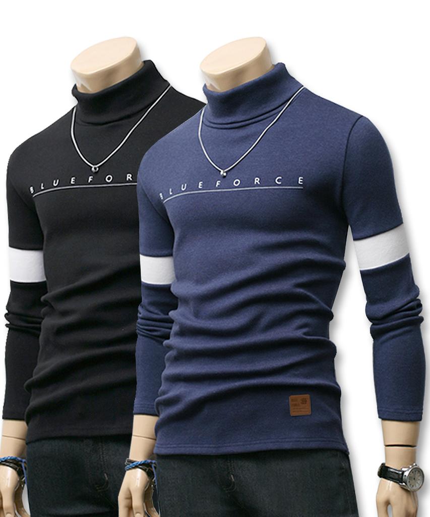 BLUEFORCE Black Rash Turtleneck Fleece T-Shirt
