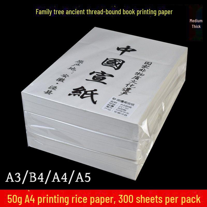 

Рисовий папір A4/A3 для струменевого та лазерного друку: Густі, сирі, напівприготовані сорти для сімейних дерев, старовинних книг і письма. B4 (36.4x25.7 cm)