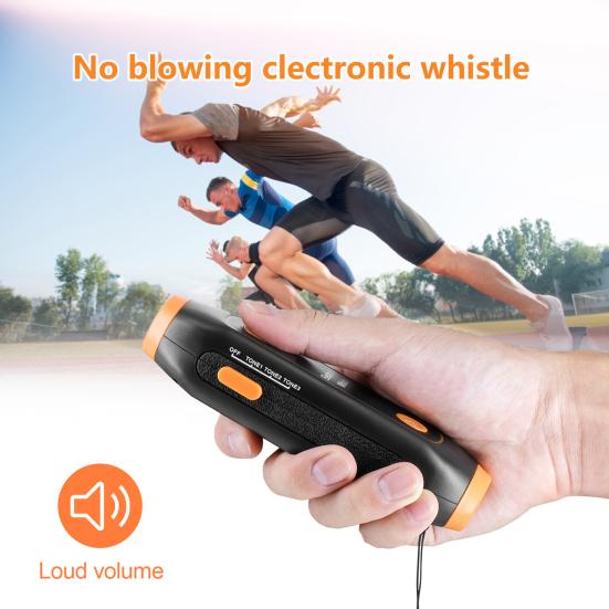 Electronic Whistle Crisp Sound High Decibel Compact Size Lanyard Design with LED Light Battery-operated Camping Electronic Whistle Outdoor Emergency