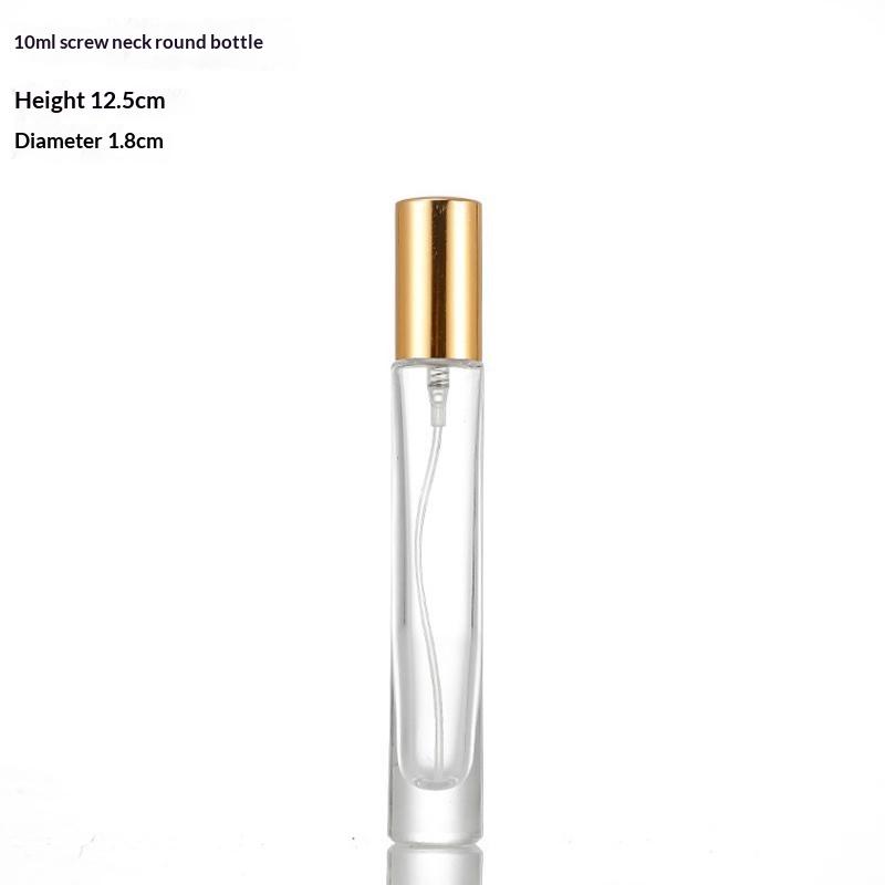 

10Ml Clear Round Thick Glass Perfume Bottles Glass Empty Bottle Reusable Dispensing Bottles A