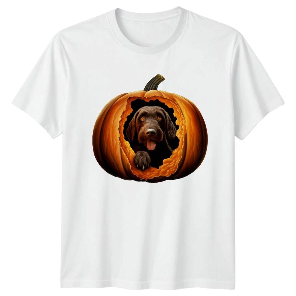 Dog Peeking Out Of Pumpkin TShirt Halloween Dog Halloween Gift For Him And Her S