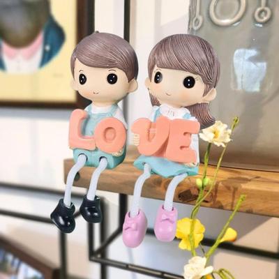 1 Set Gambe Pendenti Soprammobile Coppia Romantica | Simpatico Ragazzo e Ragazza | Regalo per Lui/Lei, Festa della Mamma, Arredamento per la Casa, Soggiorno,