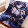 Cartoon Genshin Impact Leyla Flannel Blanket Cover Warmth Soft Anime Blanket Multifunctional Decor Home Universal Blankets