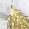 Fashion Feather Drop Earrings Elegant Metal Faux Pearl Dangling Earrings for Women Hypoallergenic Earrings for Daily Wear Party