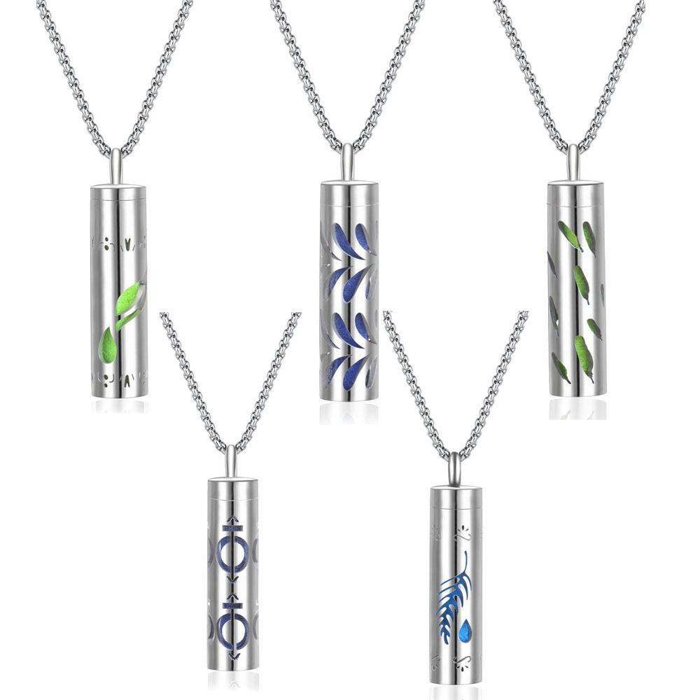 Aroma Schmuck Parfümöle Halskette Silberfarbene Medaillon Parfüm Halskette Schmuck Zubehör