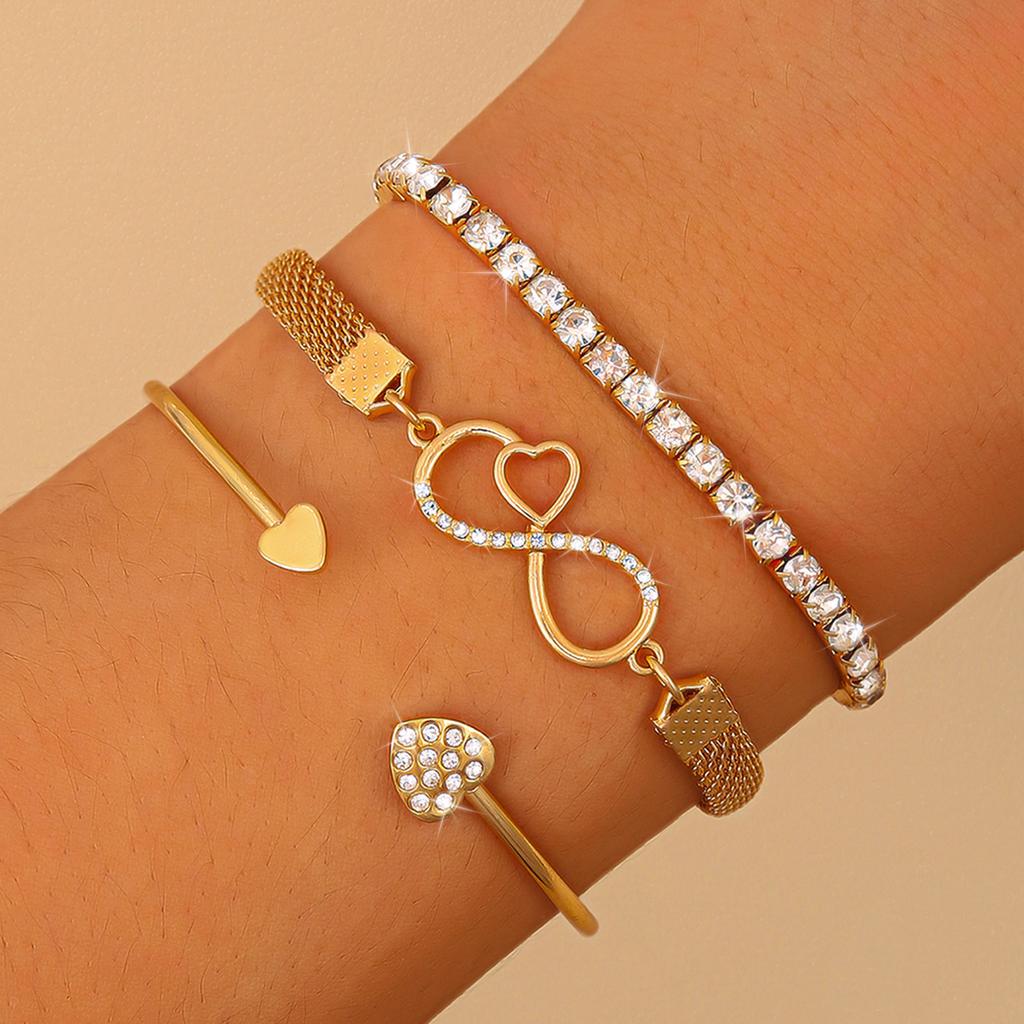 Hot Sale Simple Infinite Symbol Styling Piece Set Bracelet Creative Word Bracelet Girl Jewelry
