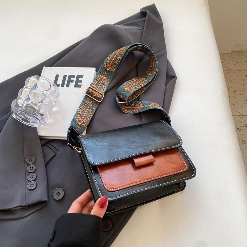 Chic Korean Style Small Square Bag 2023 Fall Fashion Trendy Shoulder Bag For Women чёрный