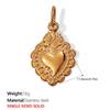 French Retro 18K Gold-Plated Stainless Steel Enamel Pendant Earrings & Necklace Series