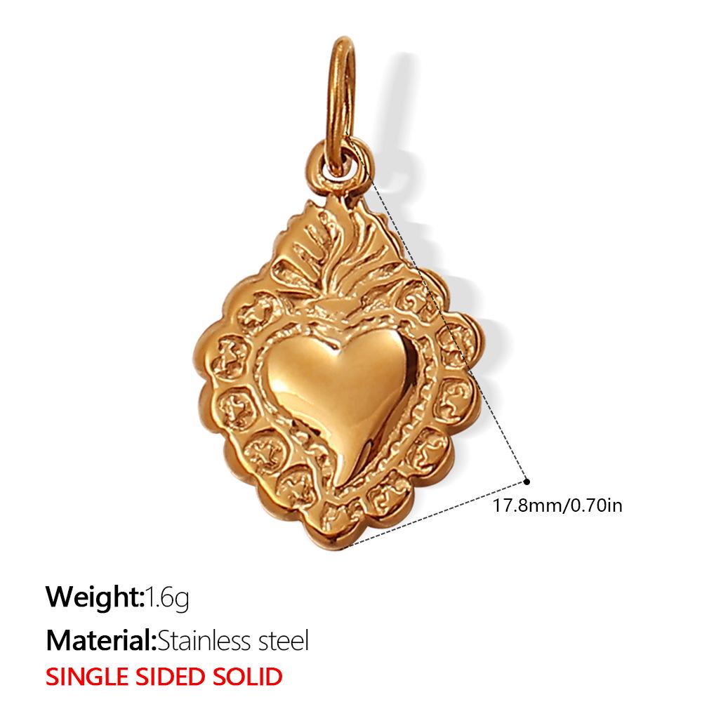 French Retro 18K Gold-Plated Stainless Steel Enamel Pendant Earrings & Necklace Series