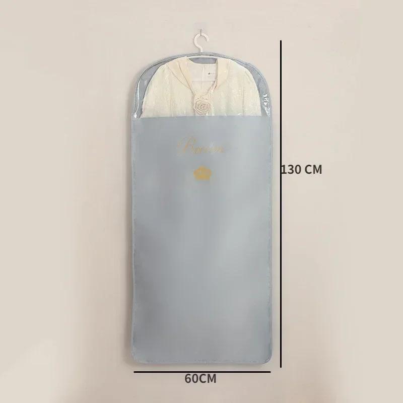 Satynowy Pokrowiec na Ubrania Pokrowiec Wiszący na Sukienkę Ochraniacz na Garnitur Płaszcz Torba do Przechowywania w Szafie Satynowy Pyłoszczelny Organizer na Odzież Sukienkę