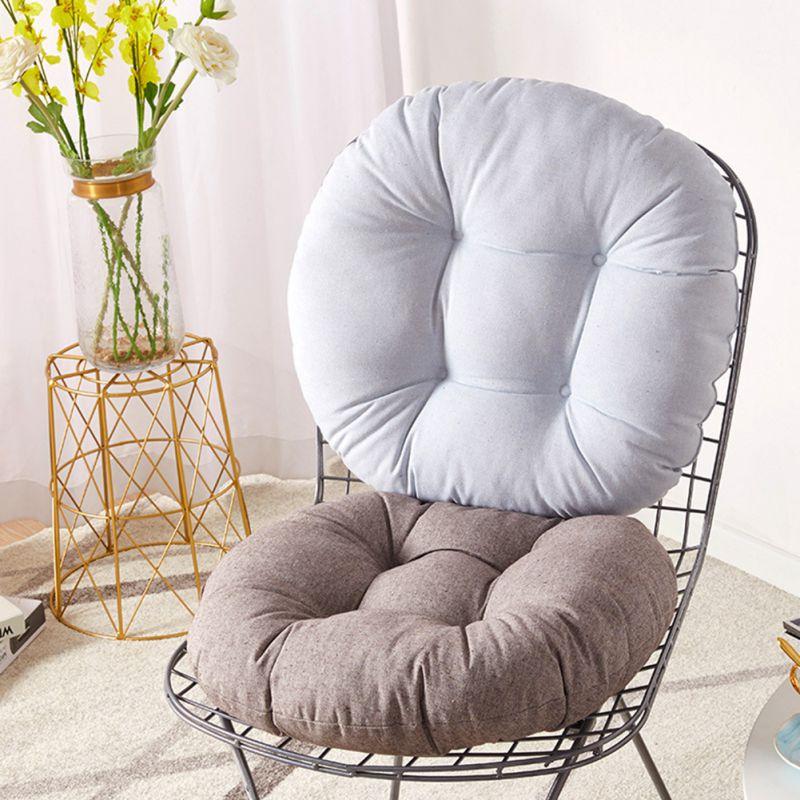 Solid Floor Pillow Futon Patio Seat Cushion Reversible Chair Cushion With Ties Tatami Pad Washable Window Pad Bench Cushions