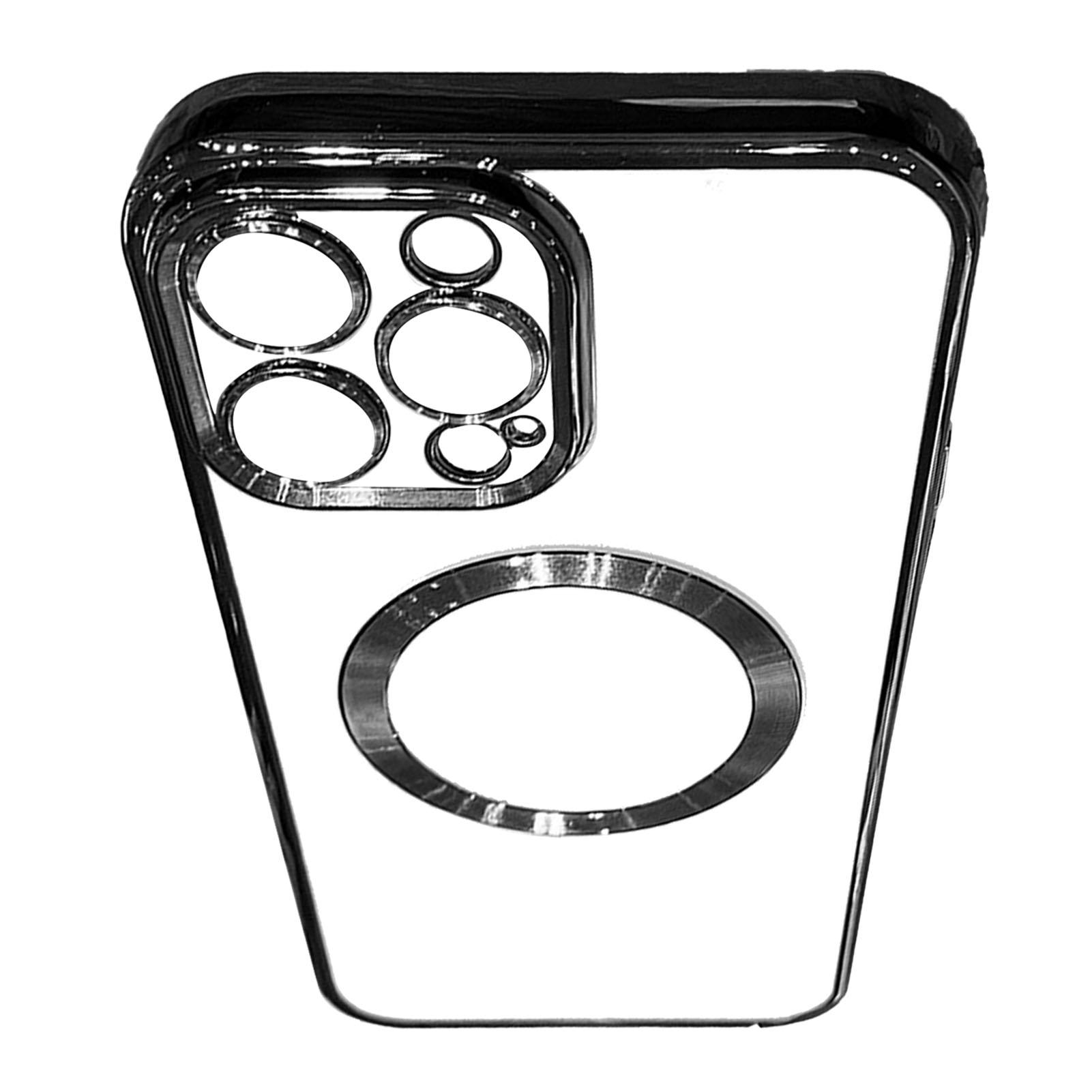 

Защитный чехол для телефона, модный, с гальваническим покрытием, с магнитной присоской, полностью покрытый, ударопрочный телефон чёрный