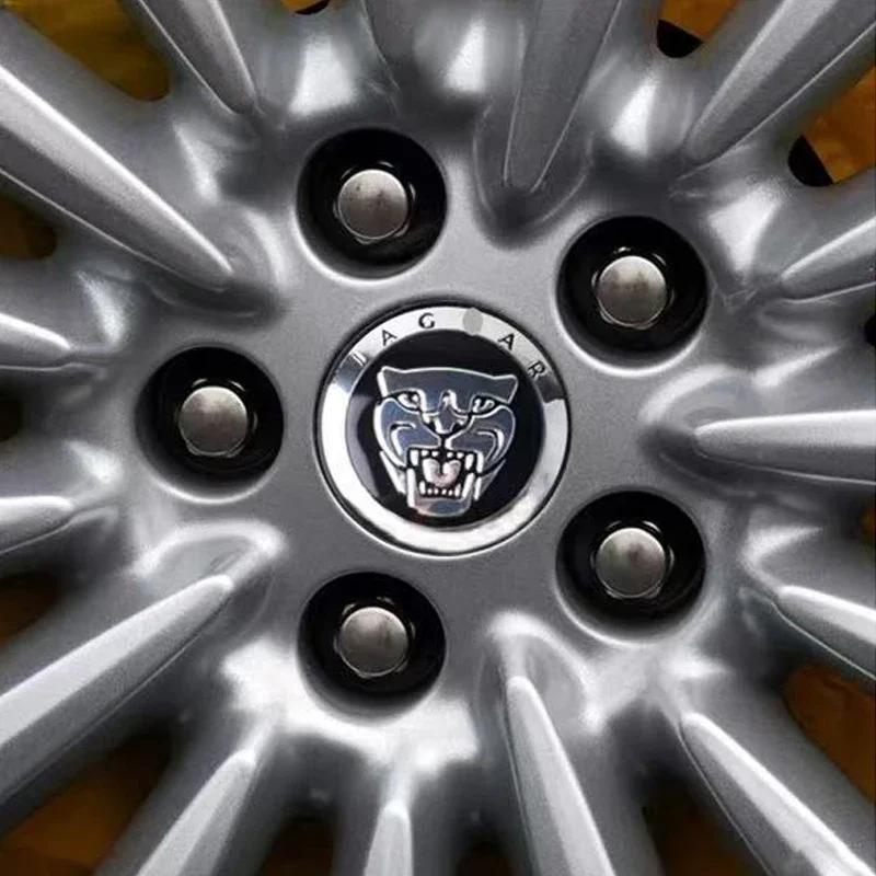 new 4Pcs Car Emblem Wheel Center Hub Cap Accessories Jaguar X S F XF XE XJ XK XEL XFL XJL XJ6 XJS XKR XFR F-Type F-Pace E-Pace