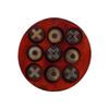 Shriji Crafts Premium Holz Rund Tic Tac Toe, Farbe Orange, Lernspielzeug