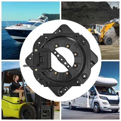 Seat Swivel Base Steel Plate 360 Degree Rotatable 286lbs Load Capacity for Van RV Bus
