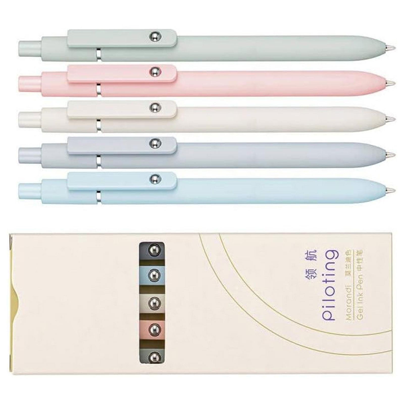 

5 шт. выдвижная гелевая ручка с наконечником 0,5 мм, быстросохнущая, гладкая для письма, школьные канцелярские принадлежности для взрослых студентов, ведение дневника 5