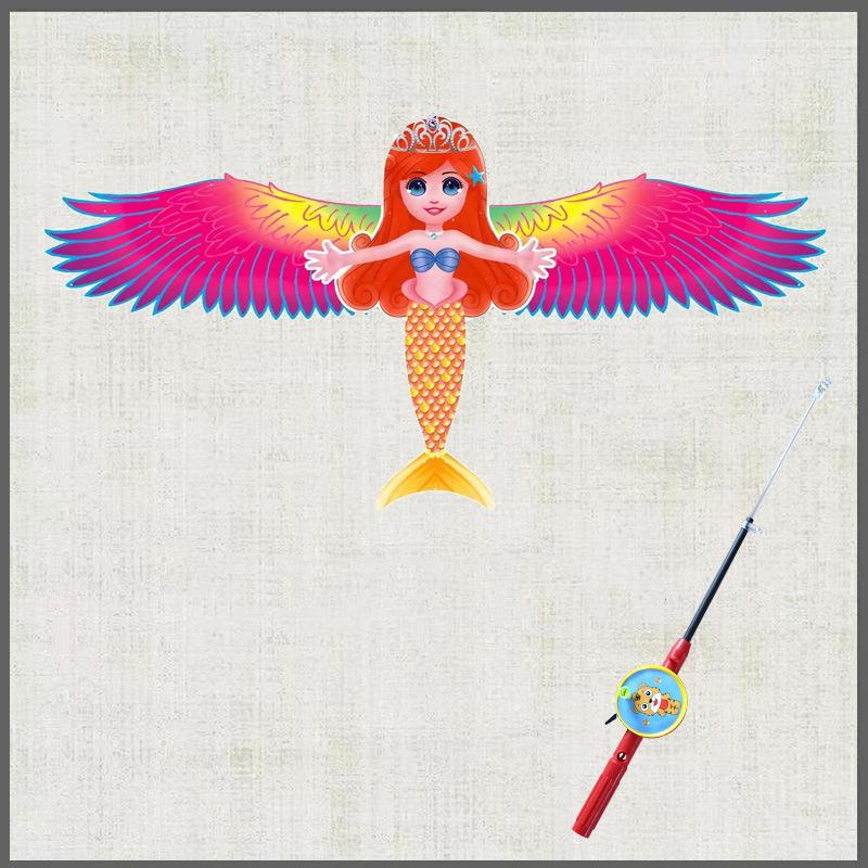 

Ручна дитяча міні-вудка, маленький повітряний змій, мультяшний візерунок, вулична іграшка Style A