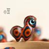 Hand-Painted Sandalwood Tang Horse Pendant Keychain Accessory