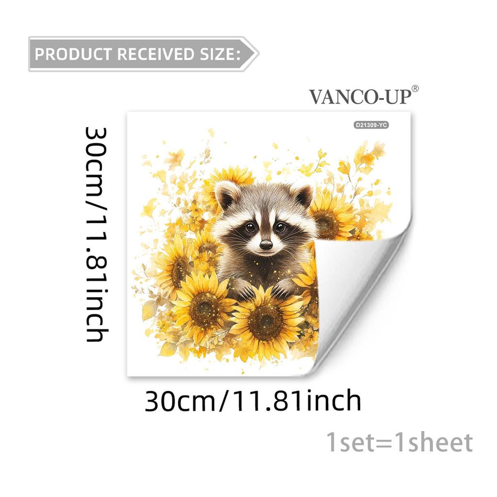 Cartoon Animal Floral Butterfly Window Stickers, PVC Static Cling Glass Decals for Window Storefront Home Decoration