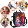 Galaxy Lion Insulated Lunch Box for Kids Leakproof Portable Lunch Bags with Adjustable Shoulder Strap Reusable Cooler Tote Bag