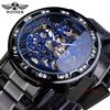 Fashion Winner Top Brand Luxury Men Transparent Diamond Luminou Smovement Male Mechanical Skeleton Royal Design Wrist Watch