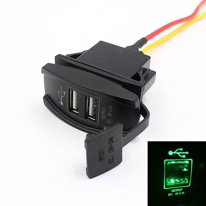 

Аксессуар для автомобиля, грузовика, лодки, 12 В, 24 В, двойной USB-зарядное устройство, розетка адаптера питания