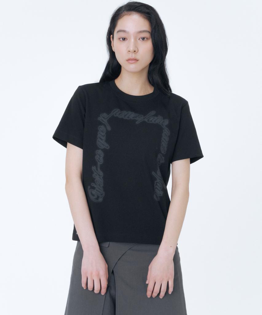 MISEKI SEOUL Chicano Lettering Short Sleeve Black