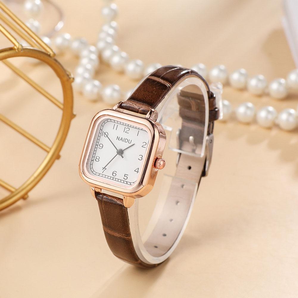 Women's Wrist Quartz Watch, PU Leather Band Square Watch Dial, Fashionable And Versatile,Deal Gift For Holidays