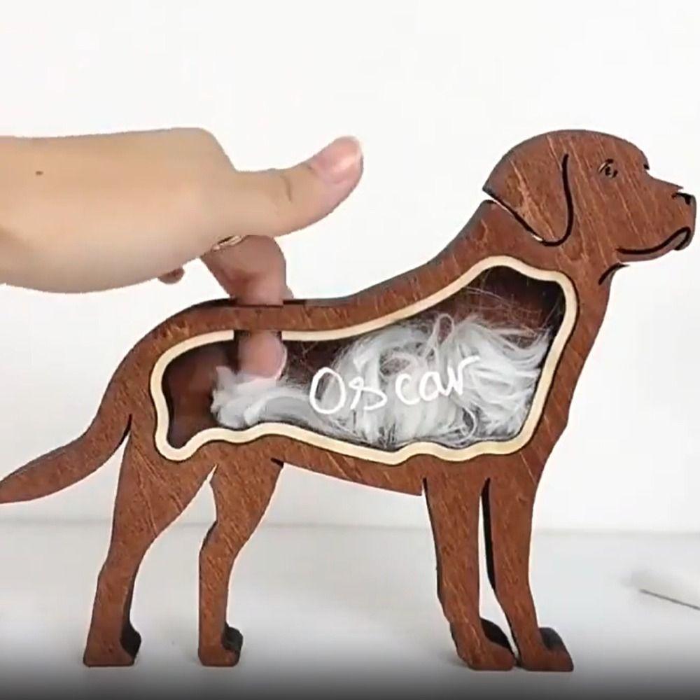 Solid Wood Animal Hair Storage Box Dustproof Hair Sealed Container Pet Ashes Box Pet Loss Memorial