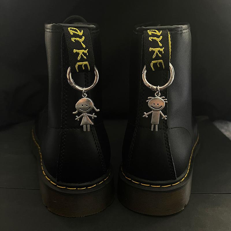 Boucle de chaussure en métal, épée gothique, Serpent de flamme, pentagramme Martens, Punk, bricolage, boucle circulaire détachable, pendentif Animal, accessoires de chaussures