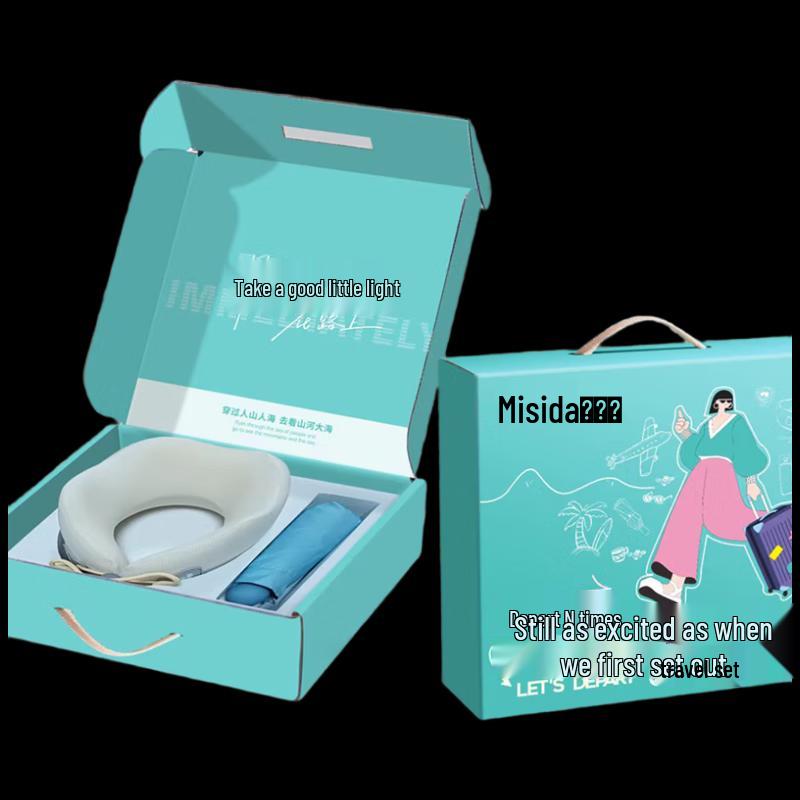 Meishida Portable Travel Massage Neck Pillow & Umbrella Set