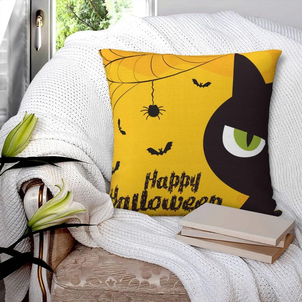 Happy Halloween Trick Or Treat Pillowcase Soft Polyester Cushion Cover Decorations Pillow Case Cover Home Wholesale
